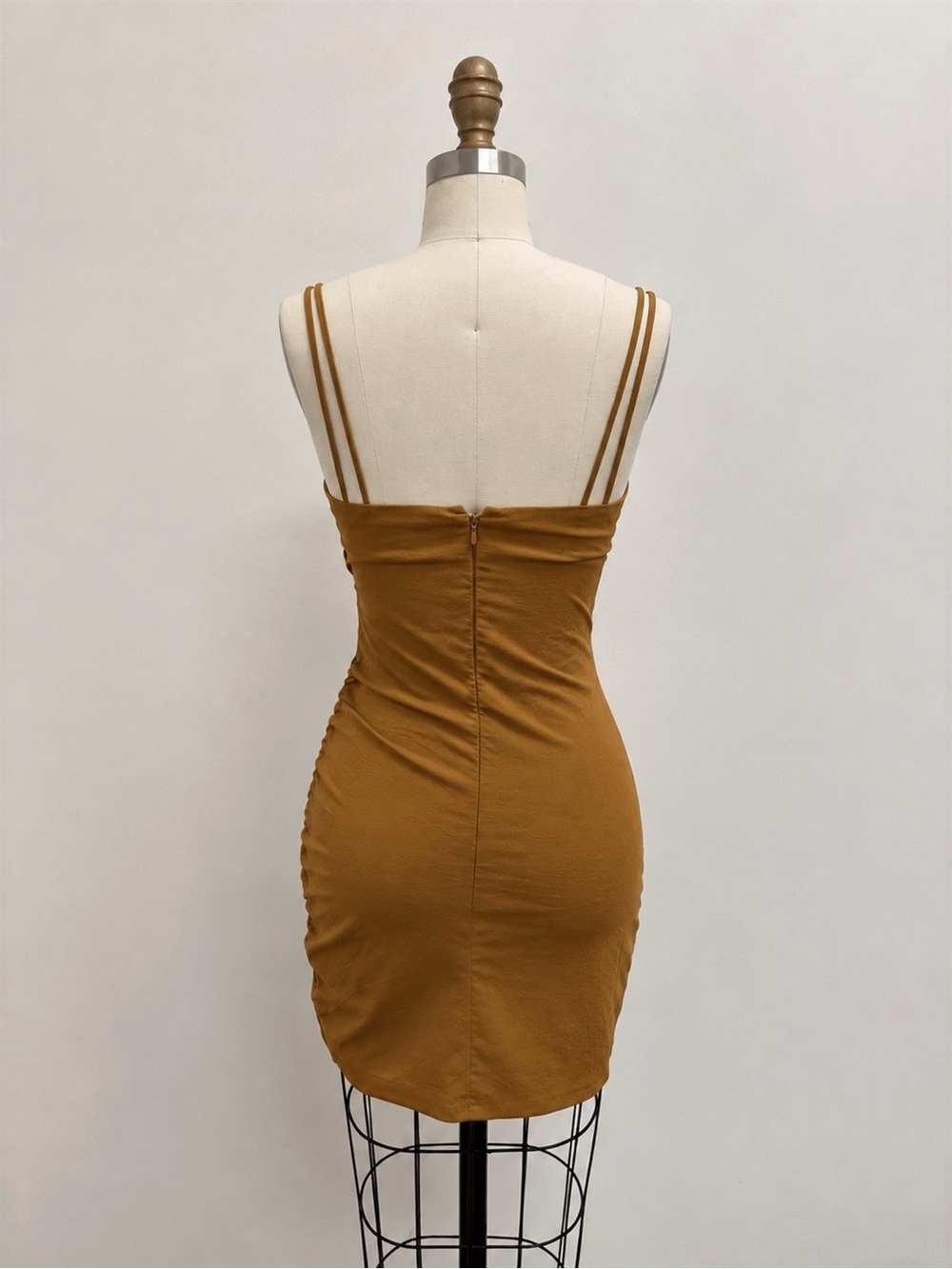 ZARA Cutouts Brown Ring Detail Mini Dress - Picture 3 of 6